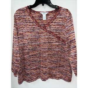 Napa Valley Blues Shirt Women's XL Multicolor Long Sleeve Blouse